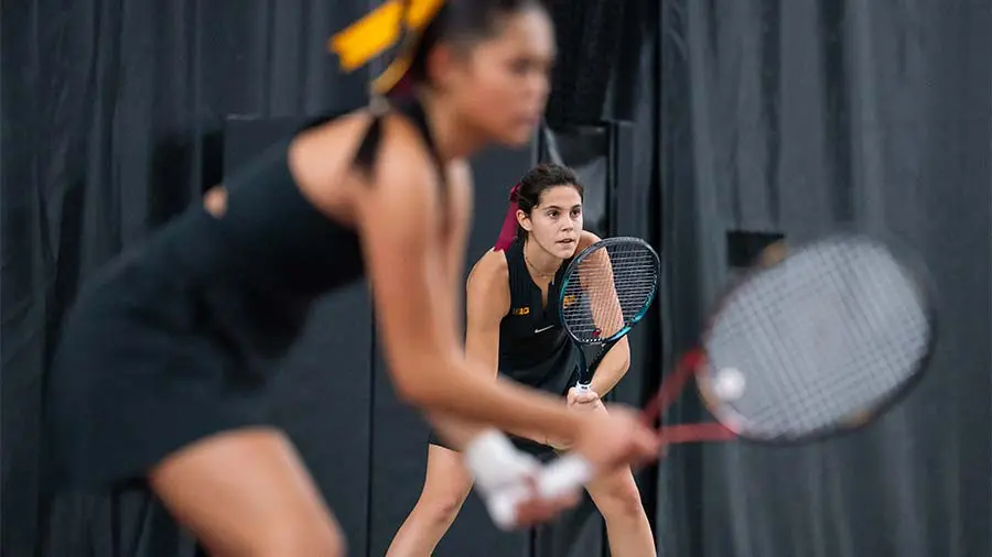 Volleyball player getting ready to hit the ball