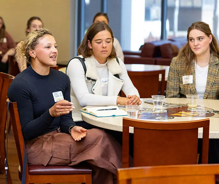 Athlete holding trophy