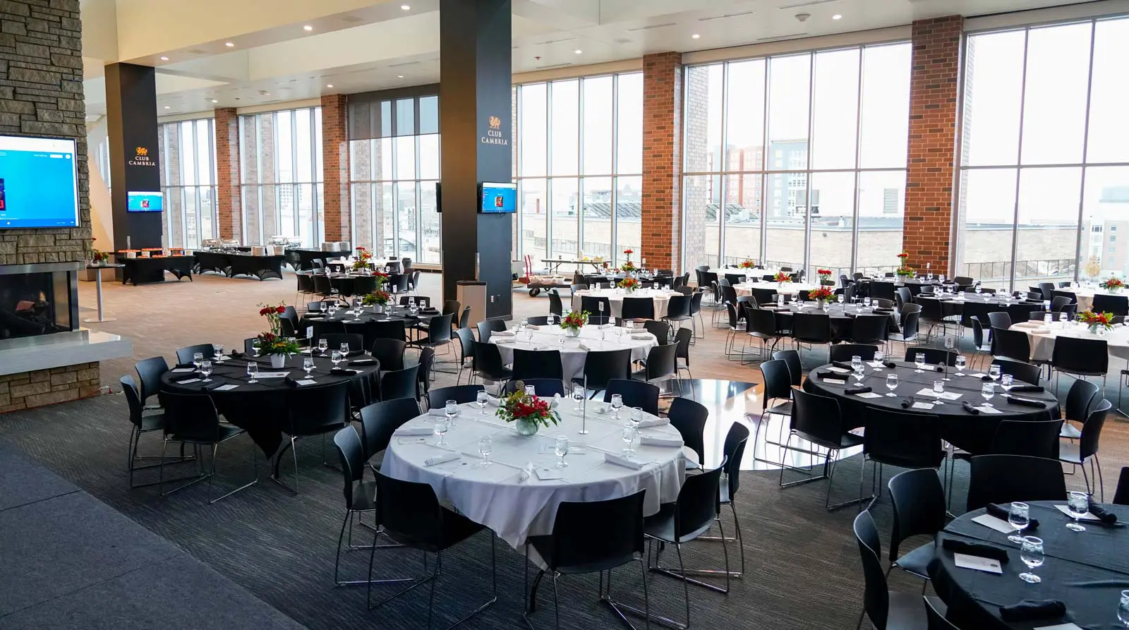 Blueprint layout of club room confrence room