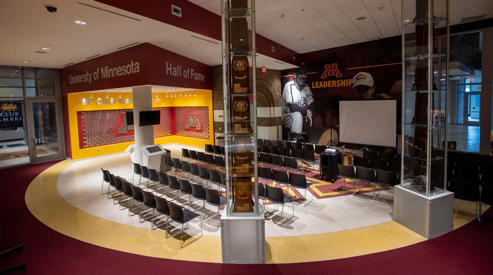 Hall of fame room with memorabillia