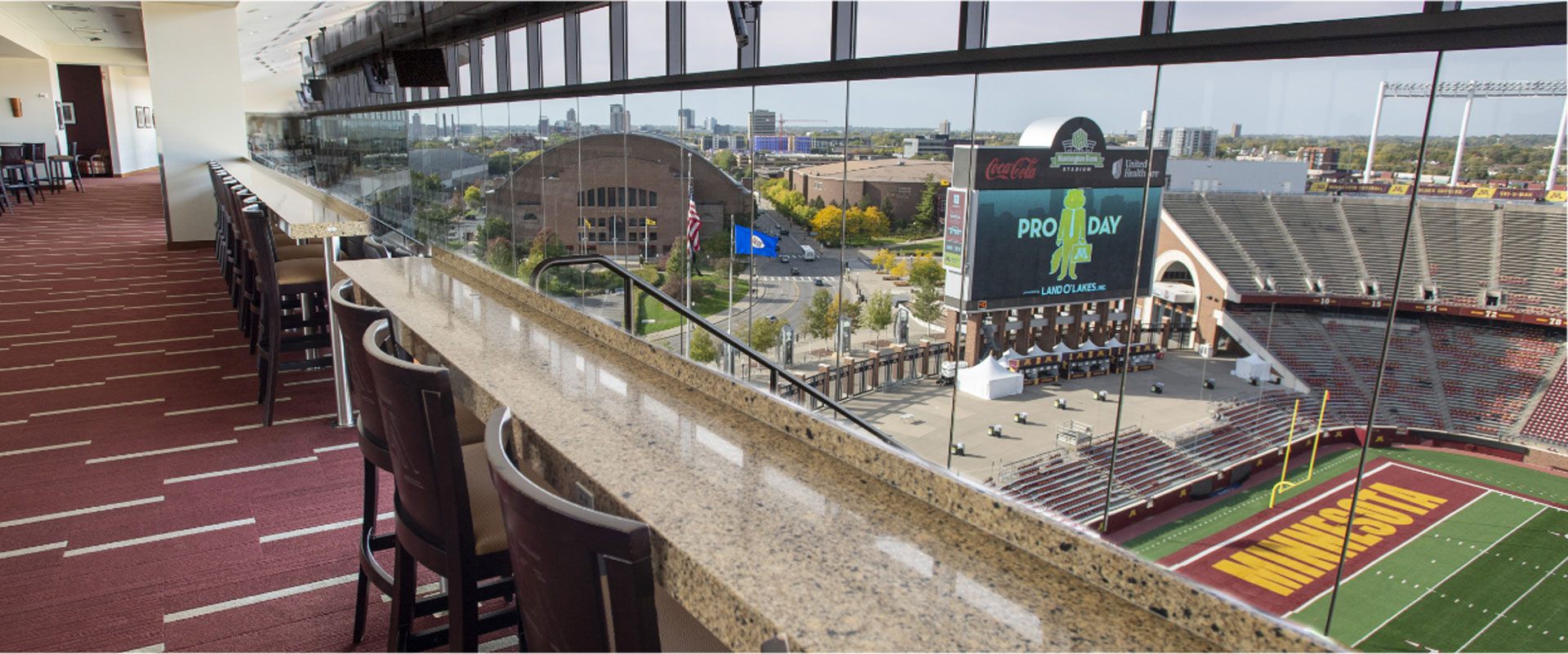 Conference table at banquet hall