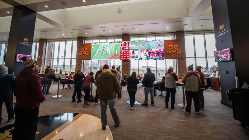 People hanging out in lounge