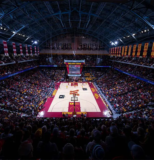 seats overlooking court