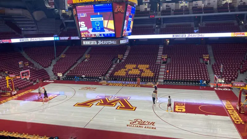 View of court in empty arena