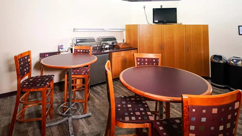 View of tables in suite