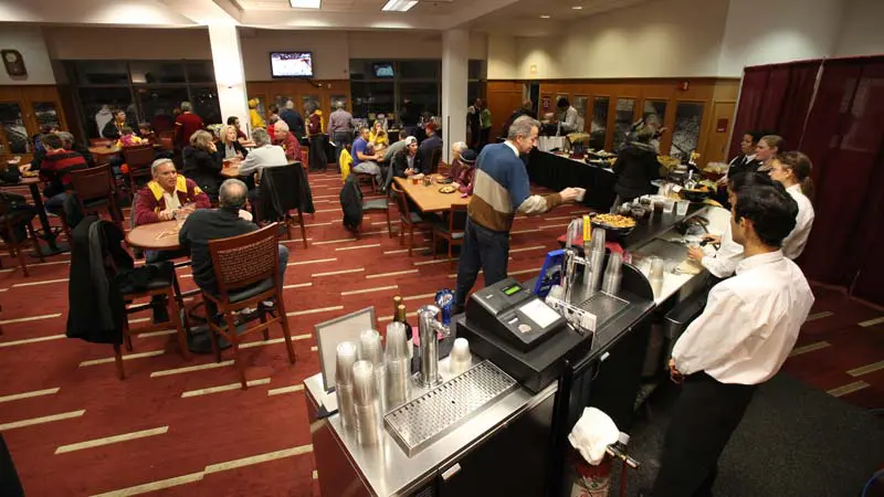 Club room full of people